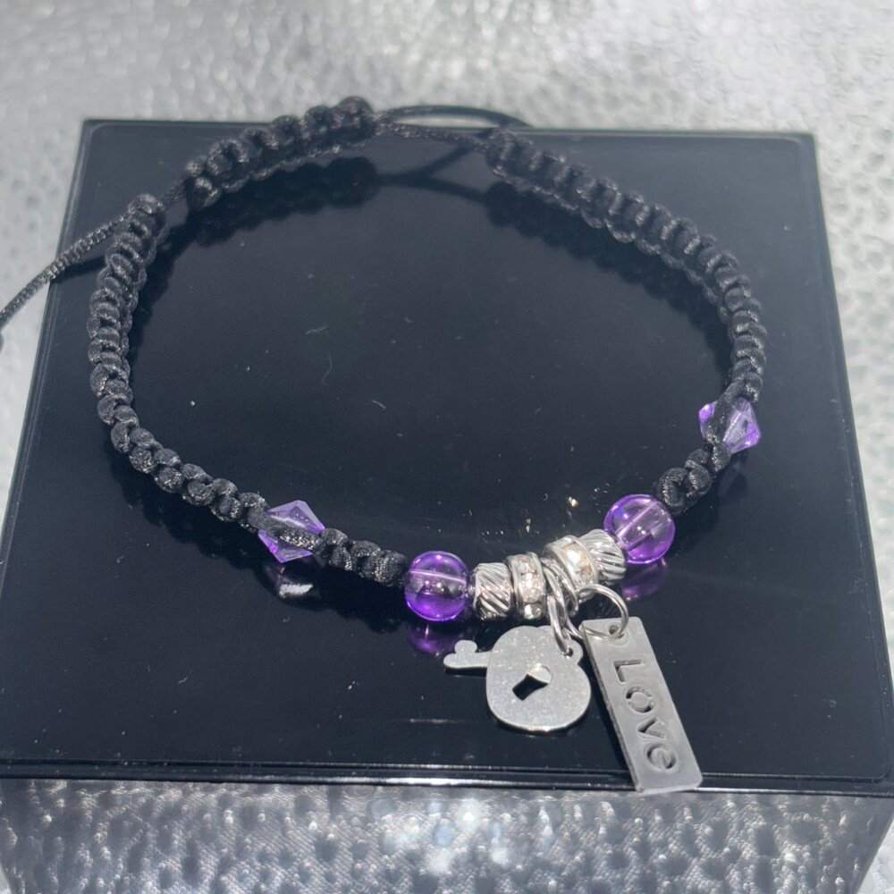 Handmade Adjustable Drawstring Bracelet - Size 7